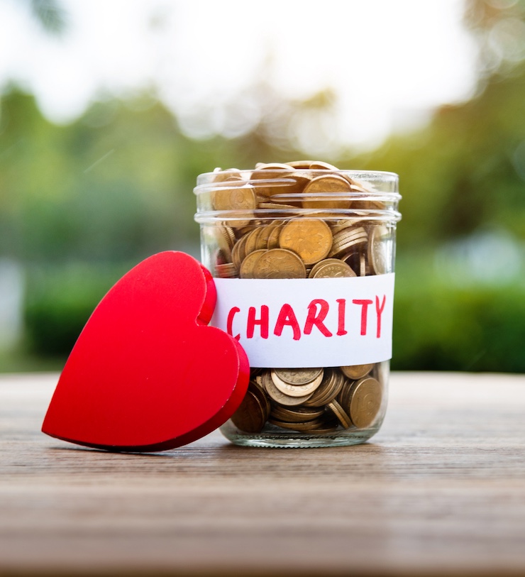 Saving Money For Charity Concept