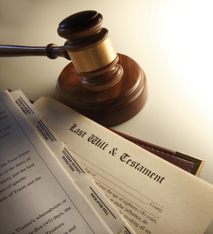 Gavel And A Last Will And Testament