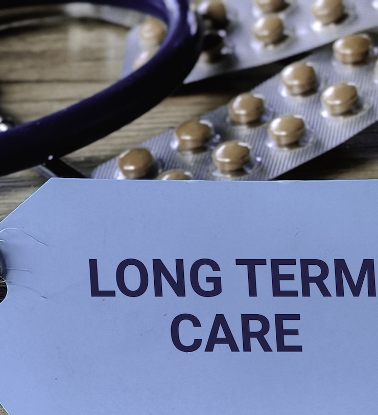 Healthcare And Medical Concept. Tag Written With 'long Term Care'